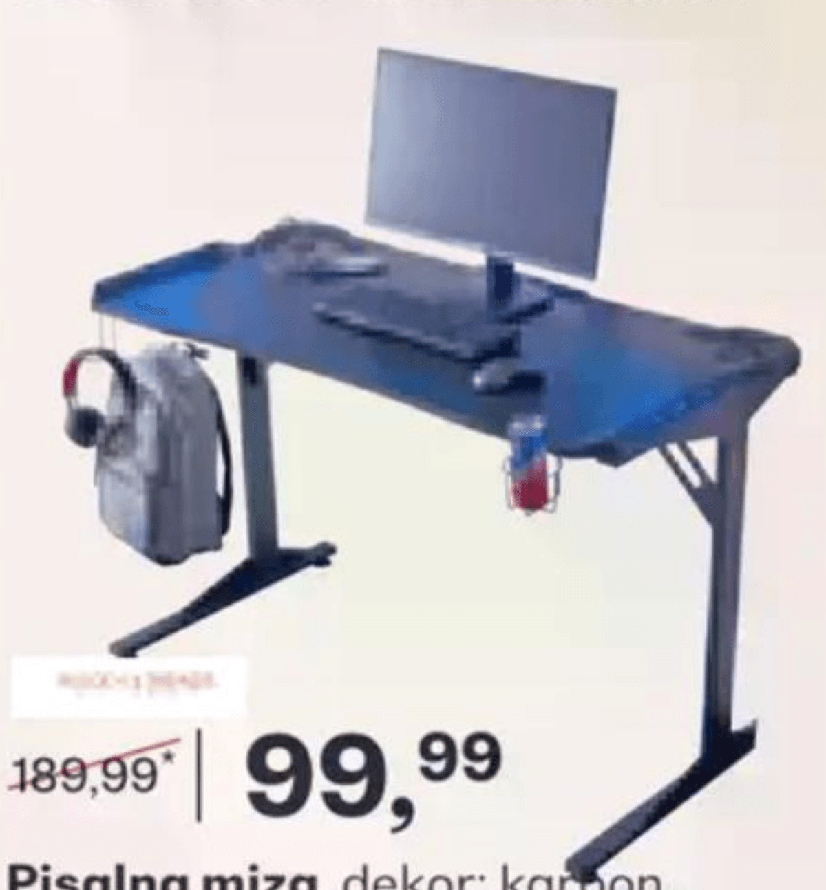 Pisalna miza, dekor: karbon - Akcija v trgovini Rutar