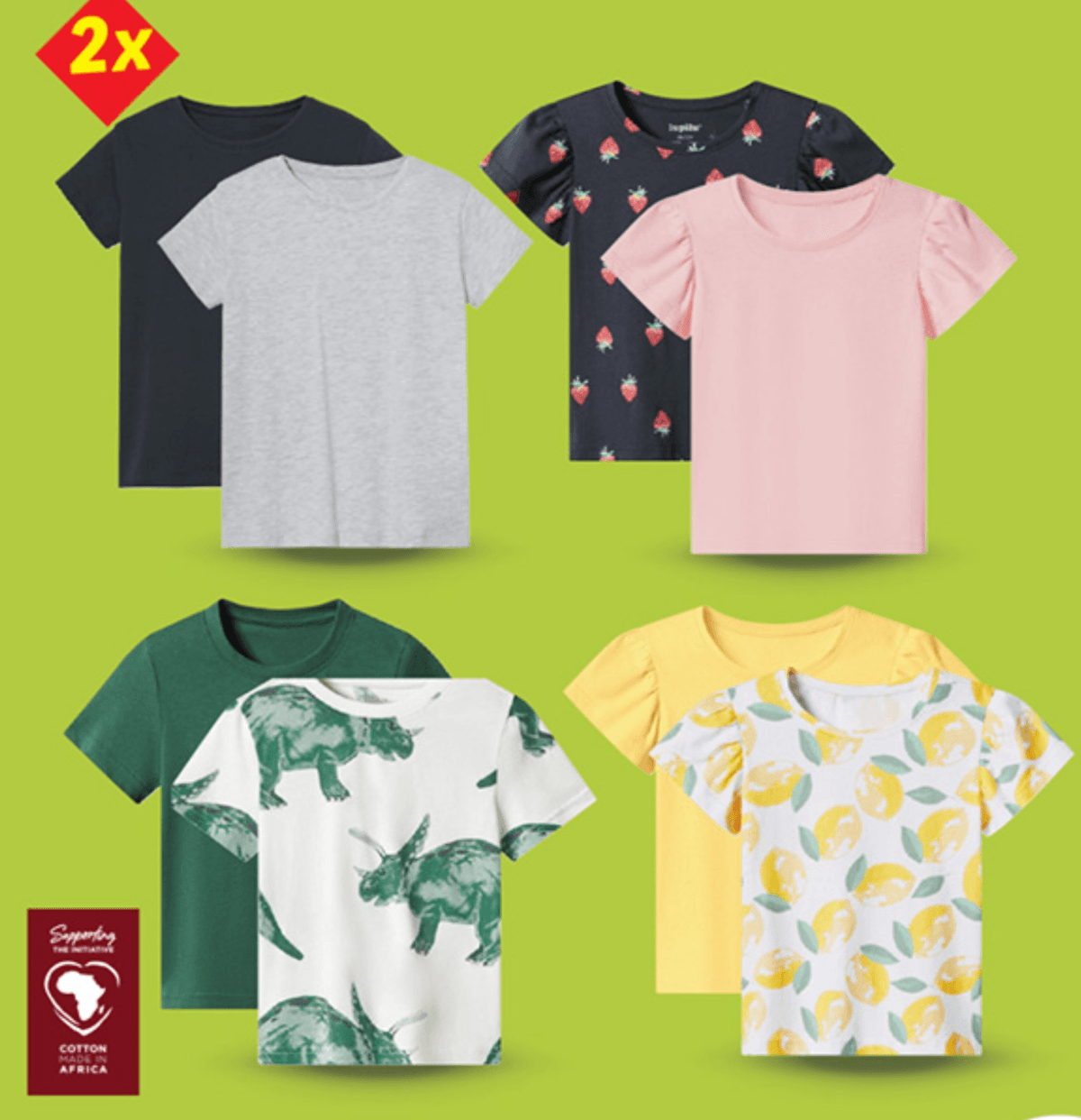 LUPILU/PEPPERTS Majica s kratkimi rokavi 2 kosa - Akcija v trgovini Lidl