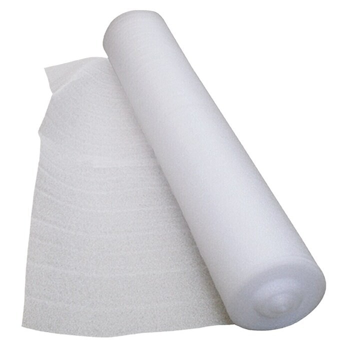Penasta podloga za laminat š 1 m x deb. 2 mm, izolacija pohodnega hrupa 19 dB(A), polietilen, bela, d 10 m, v roli 10 m2 Akcija v trgovini Bauhaus