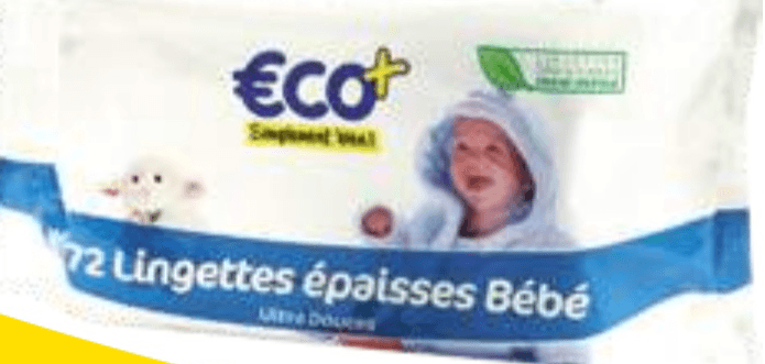 Vlažni robčki 72 kosov ECO+ - Akcija v trgovini E.Leclerc