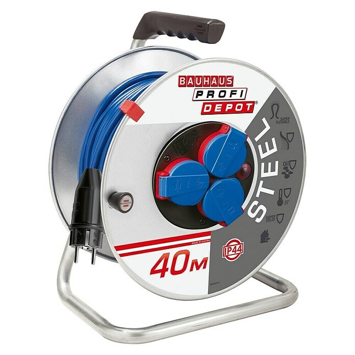 Kabelski boben 40 m BAUHAUS PROFI DEPOT - Akcija v trgovini Bauhaus