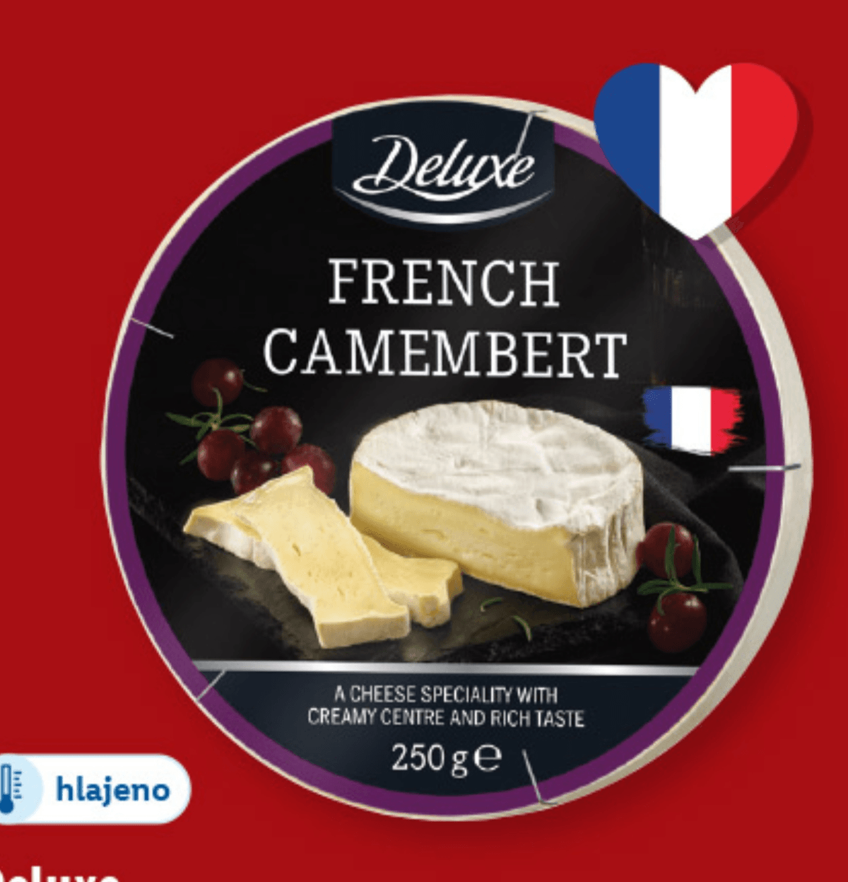 Deluxe Francoski sir Camembert 250 g - Akcija v trgovini Lidl