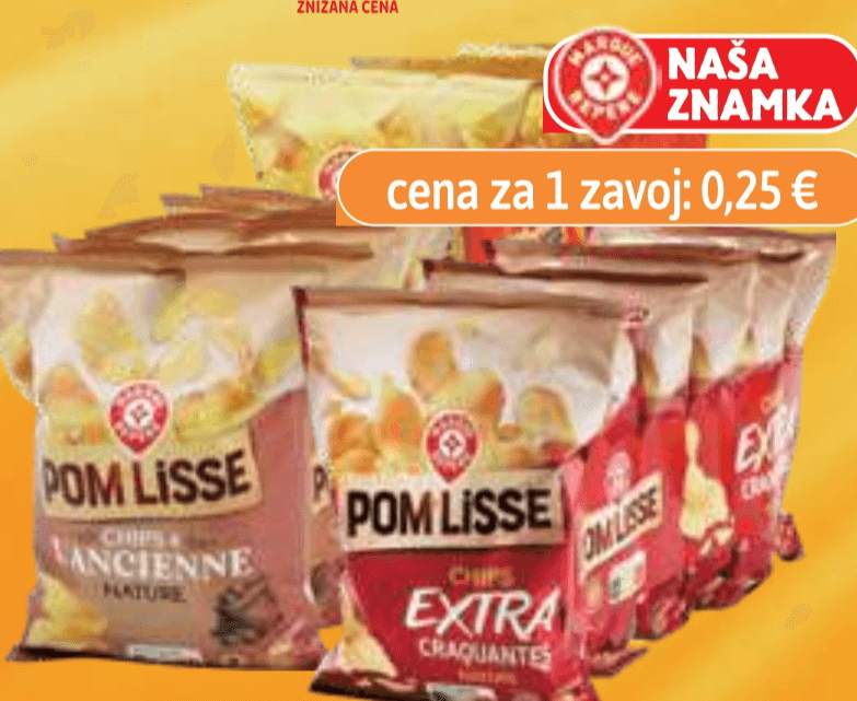 Čips Pom'Lisse 6x 30 g - Akcija v trgovini E.Leclerc