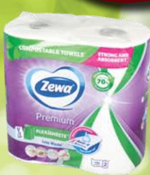 Kuhinjske brisače Zewa Premium 2/1 - Akcija v trgovini E.Leclerc