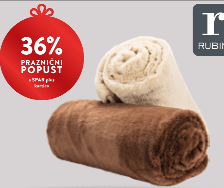 Mehka odeja cca 150 x 200 cm Rubin - Akcija v trgovini Spar