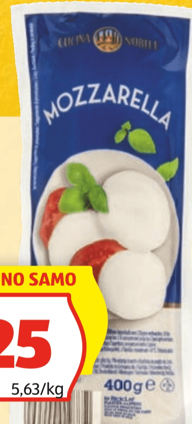 CUCINA NOBILE MOCARELA V KOSU 400 g - Akcija v trgovini Hofer