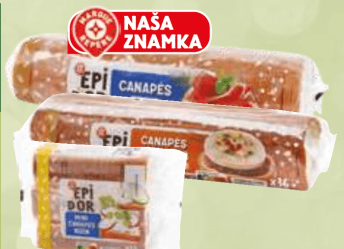 Epi d'Or Kruhki za kanapeje 250 g - 280 g - Akcija v trgovini E.Leclerc