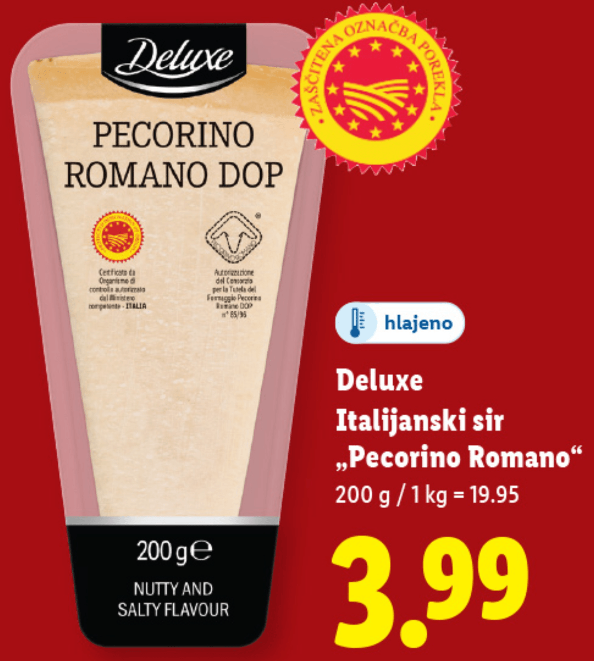 Deluxe Italijanski sir „Pecorino Romano“ 200 g - Akcija v trgovini Lidl