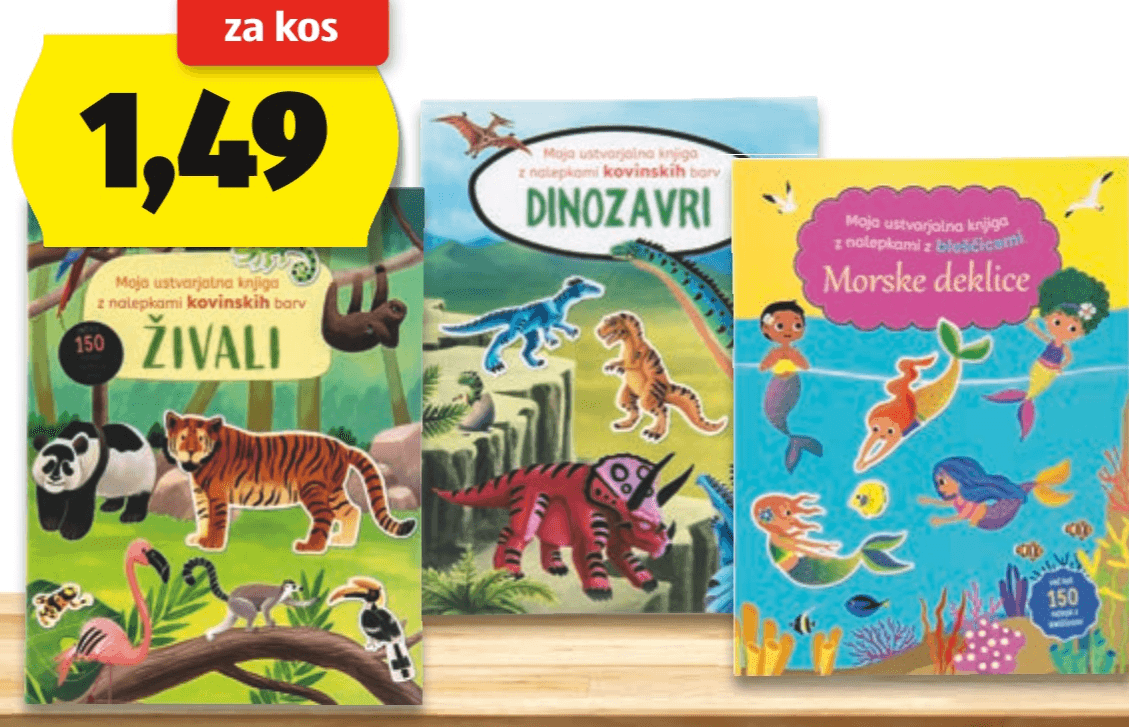 KNJIGA Z NALEPKAMI - Akcija v trgovini Hofer