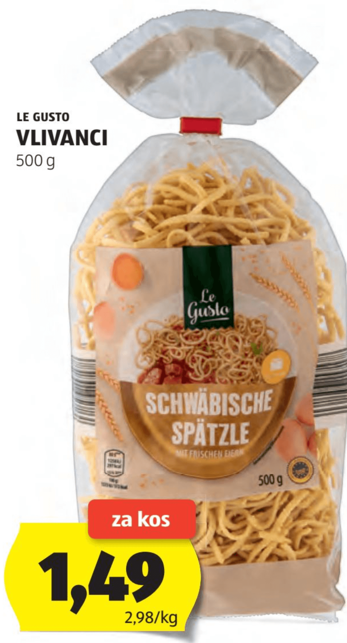 Le Gusto Vlivanci 500 g - Akcija v trgovini Hofer