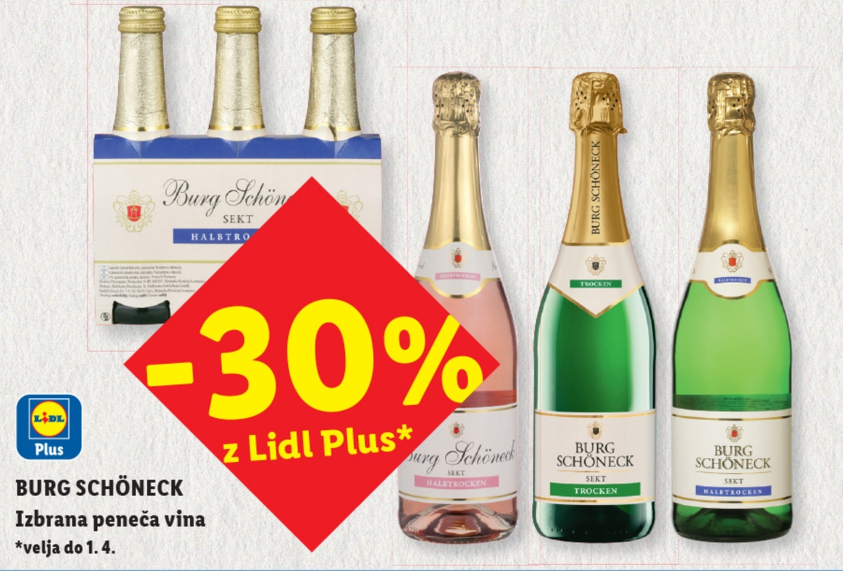 Izbrana peneča vina - Akcija v trgovini Lidl