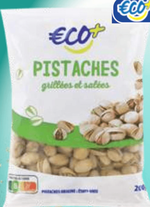 Pražene soljene pistacije 200 g Eco - Akcija v trgovini E.Leclerc