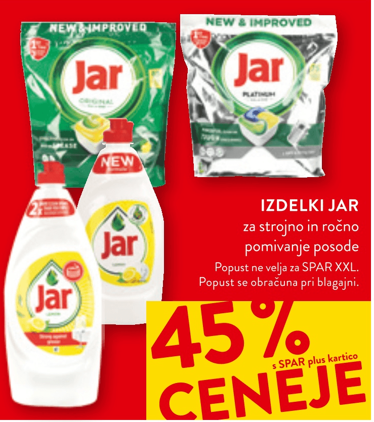 Izdelki Jar - Akcija v trgovini Spar