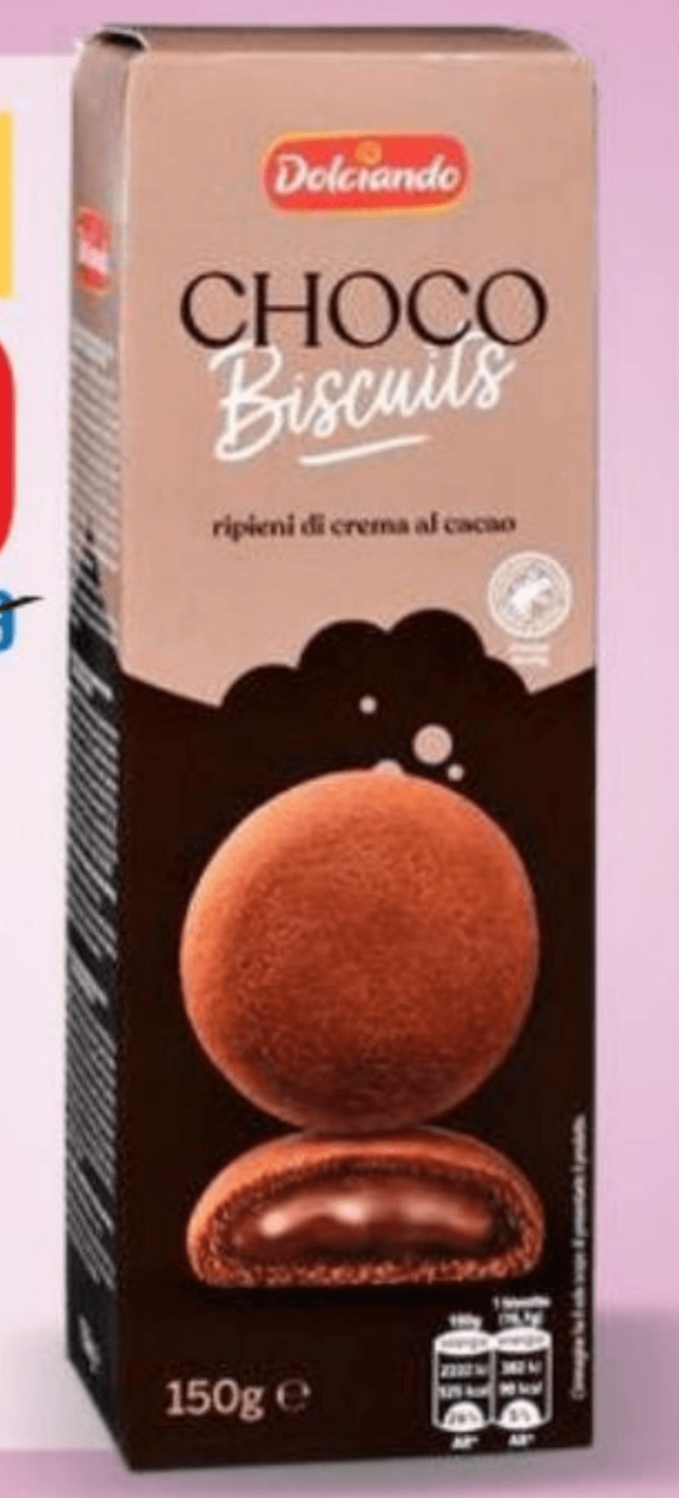Keksi s kakavovo kremo Dolciando 150 g - Akcija v trgovini Eurospin