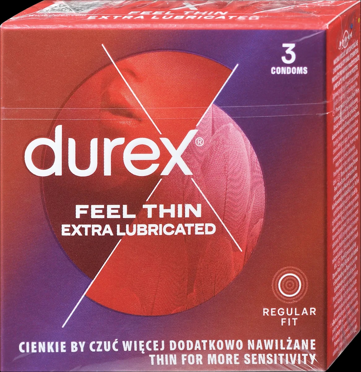 Durex Feel Thin Extra Lubricated kondomi 3 kosi Akcija v trgovini Dm
