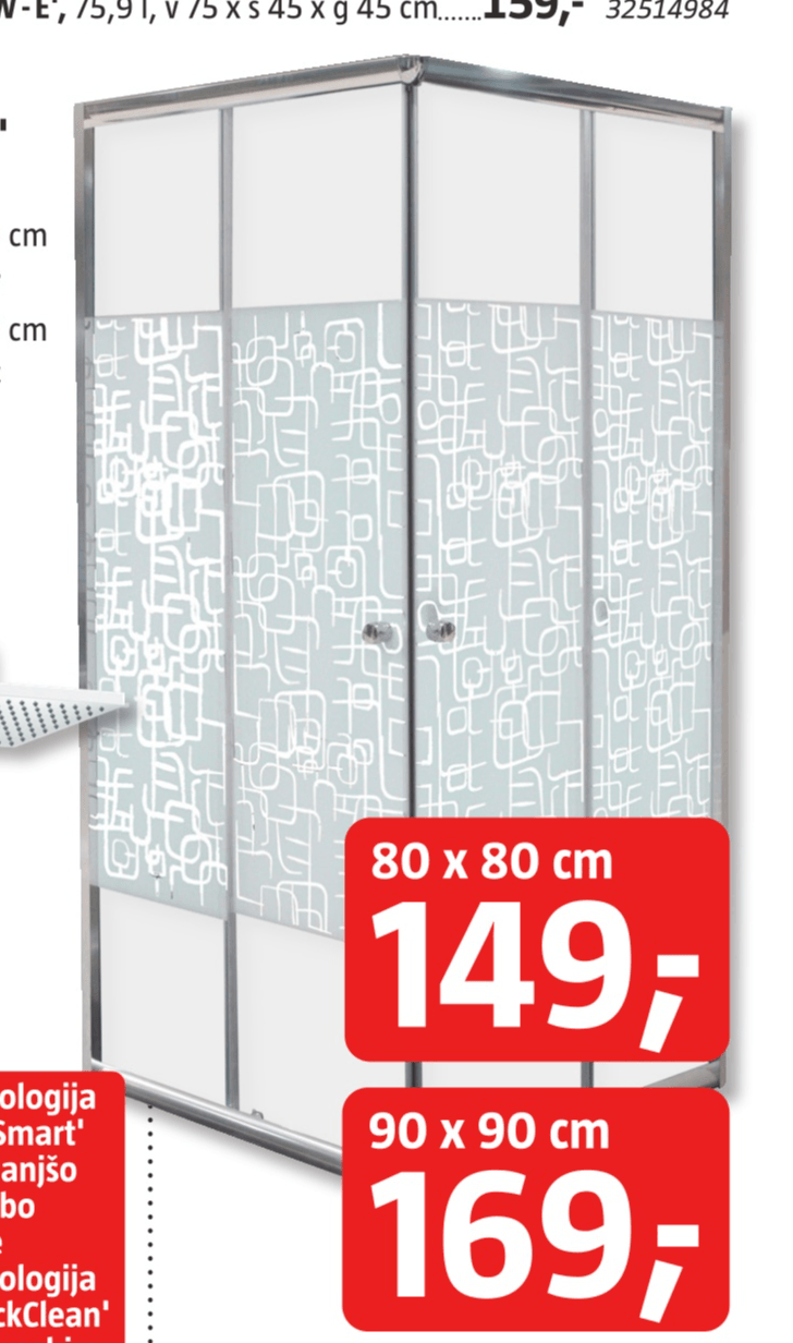 Kotna pršna kabina 'Como' - Akcija v trgovini Bauhaus