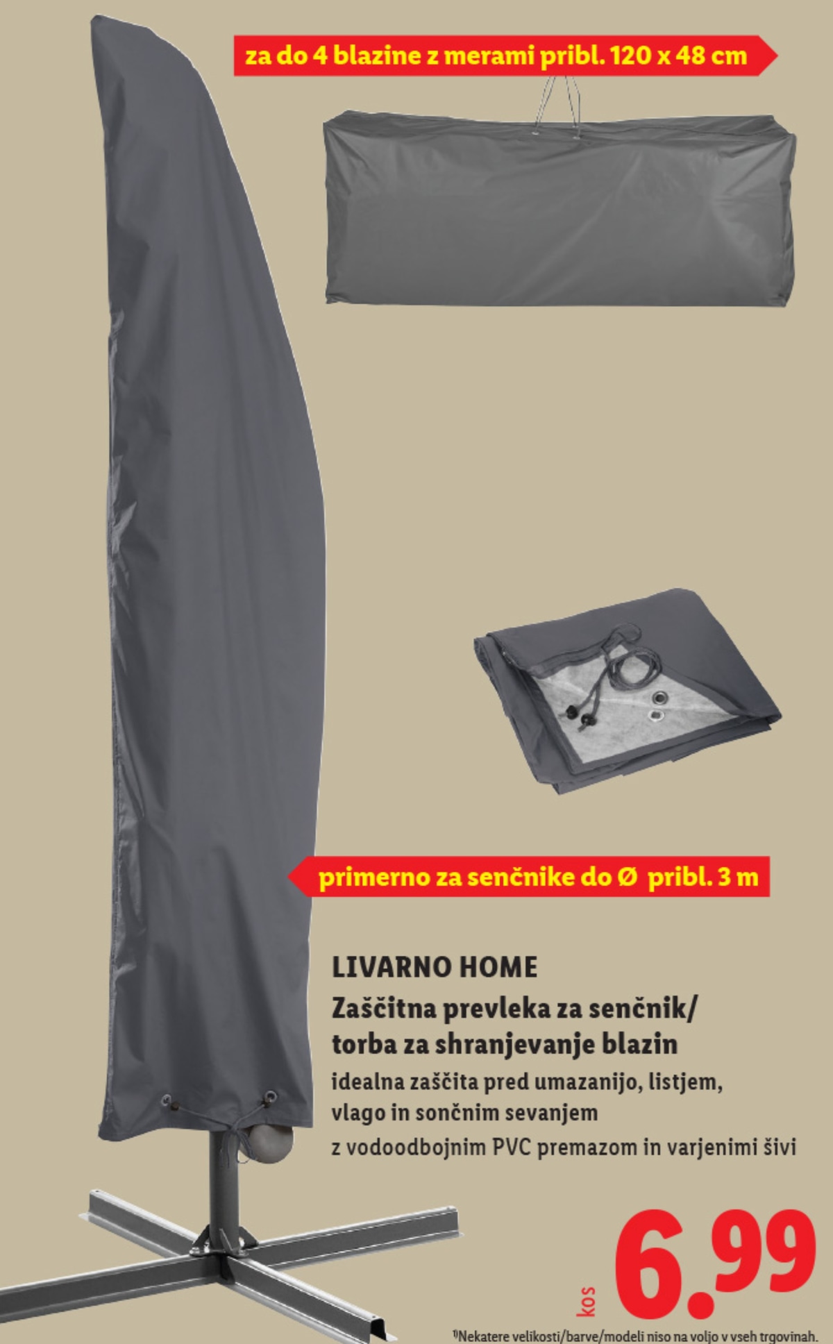 LIVARNO HOME Zaščitna prevleka za senčnik/torba za shranjevanje blazin - Akcija v trgovini Lidl