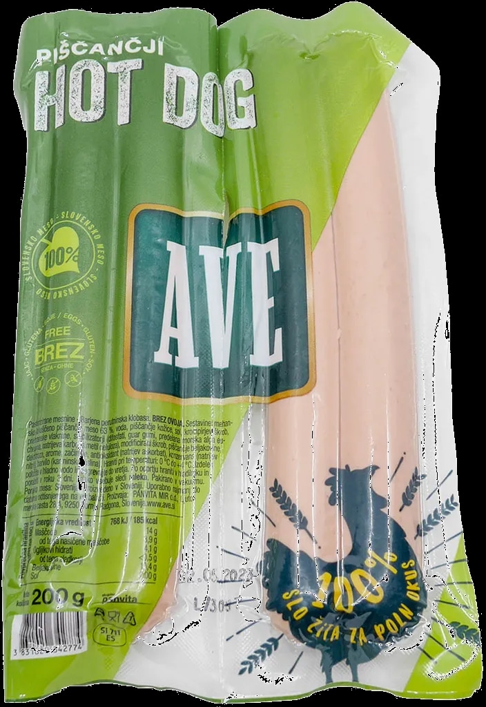 Piščančji hot dog 200 g Ave - Akcija v trgovini Spar