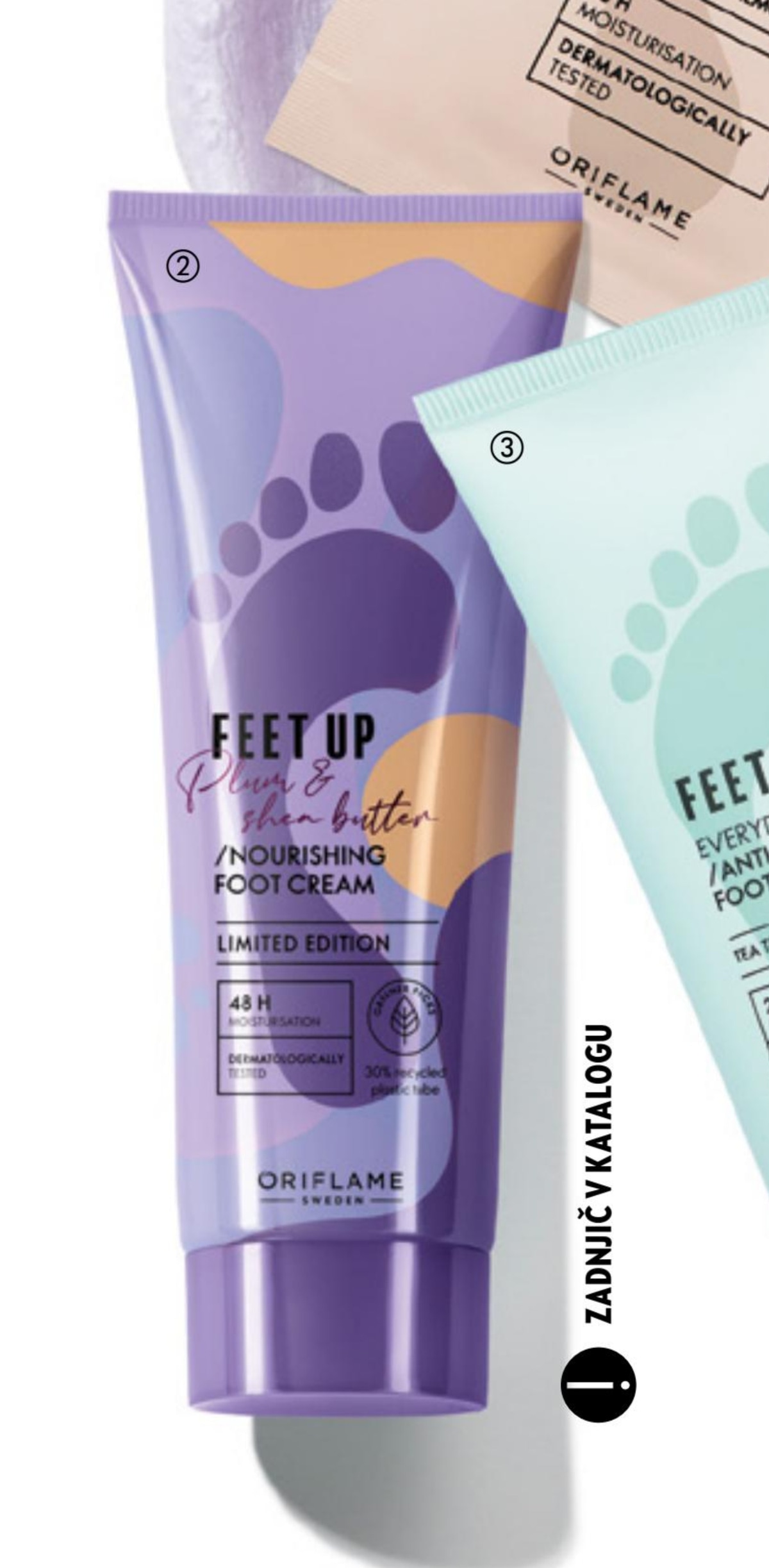 Feet Up hranilna krema za stopala z izvlečkom slive in karitejevim maslom 75 ml Oriflame - Akcija v trgovini Oriflame