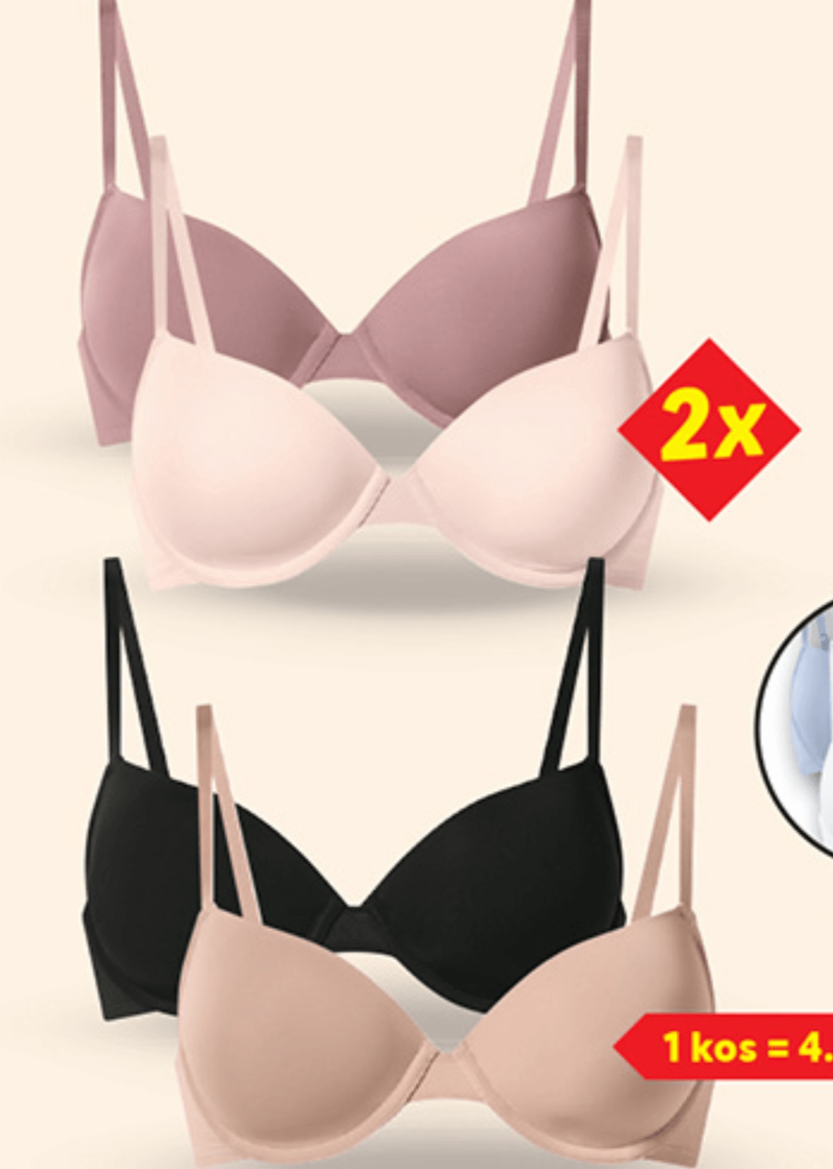 Esmara Ženski nedrček 2 kosa - Akcija v trgovini Lidl