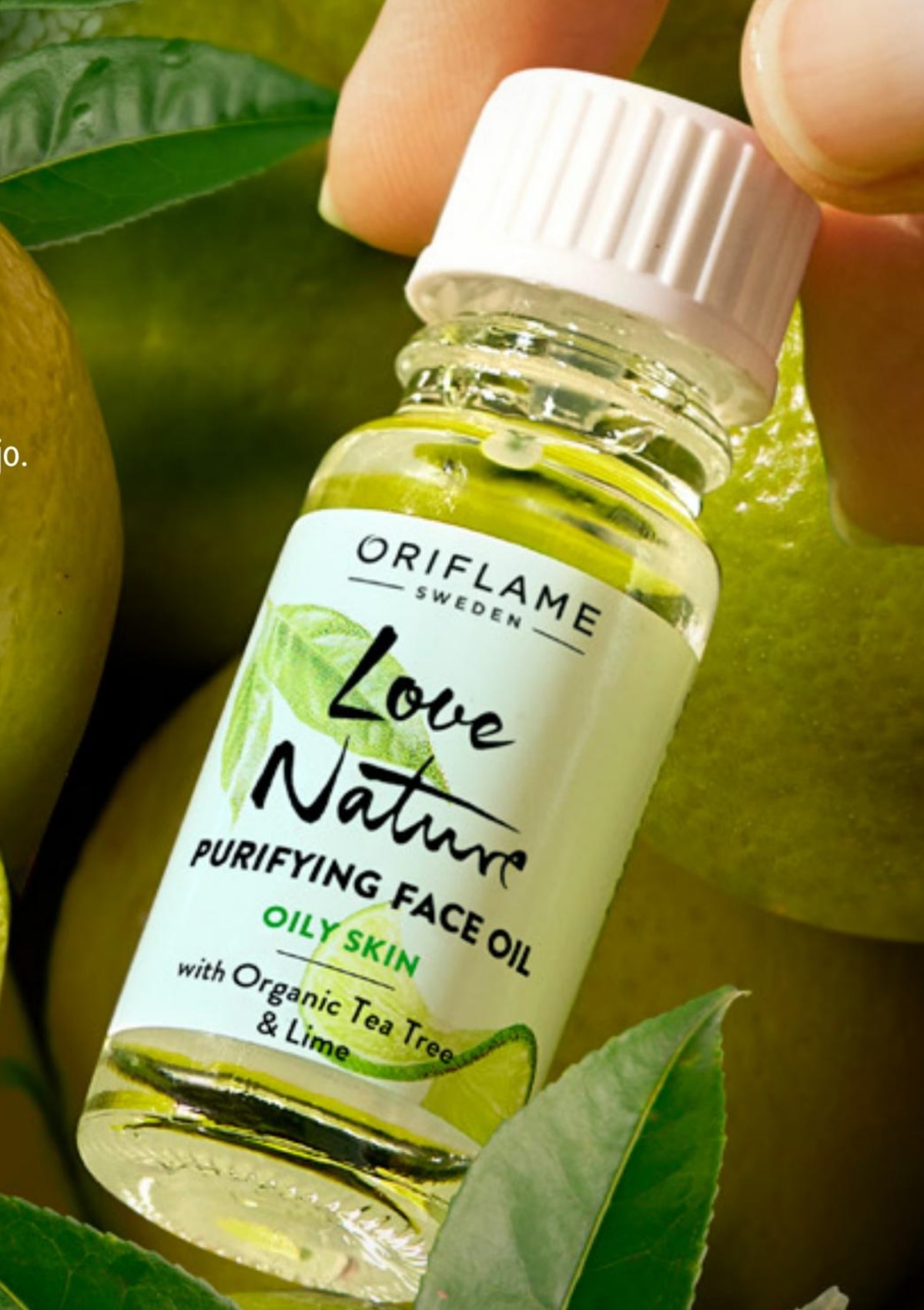 Love Nature čistilno olje za obraz z limeto in čajevcem iz biološke pridelave 10 ml Oriflame - Akcija v trgovini Oriflame