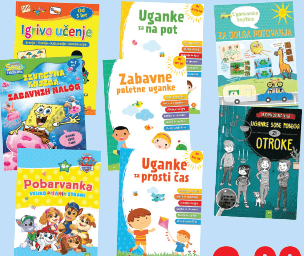 Otroške pobarvanke, uganke, vaje 80/96/128 strani - Akcija v trgovini Lidl