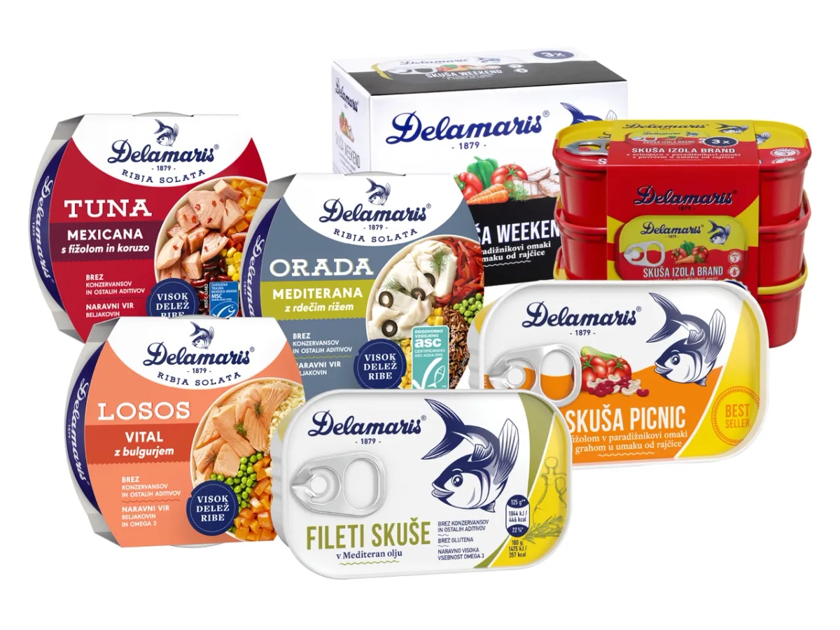Delamaris Izbor skuš in ribjih solat - Akcija v trgovini Lidl