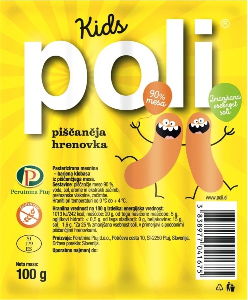 Vse piščančje hrenovke Poli - Akcija v trgovini Mercator