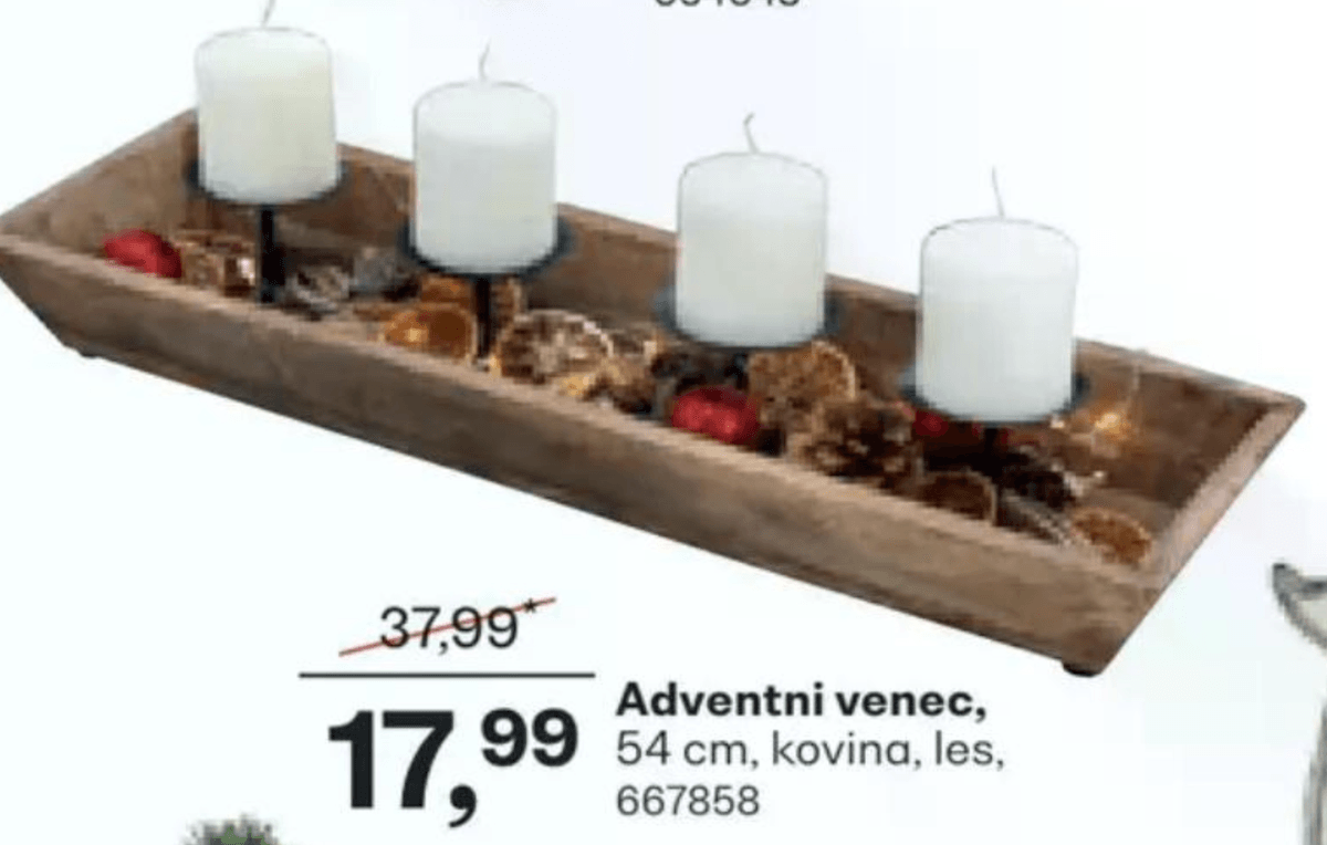 Adventni venec 54 cm - Akcija v trgovini Rutar