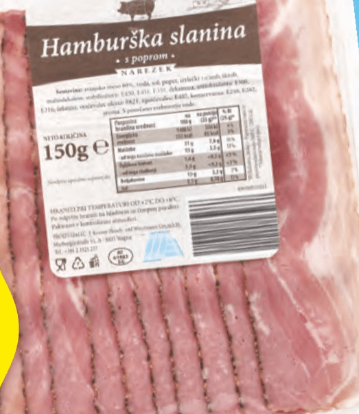 Hamburška slanina 150 g - Akcija v trgovini Hofer