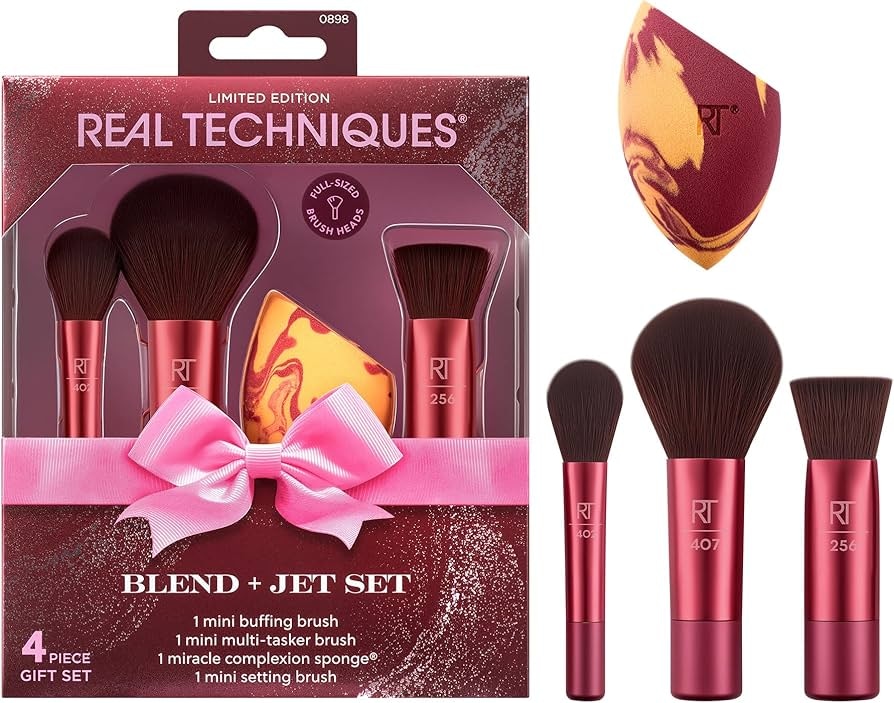 REAL TECHNIQUES Blend + Jet komplet pripomočkov za ličenje 4 PIECE GIFT SET - Akcija v trgovini Dm