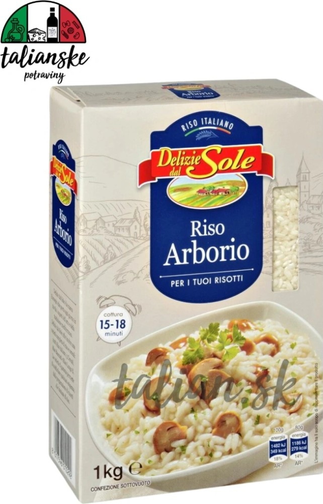 Delizie dal Sole riž Arborio, za rižote 1 kg Akcija v trgovini Eurospin