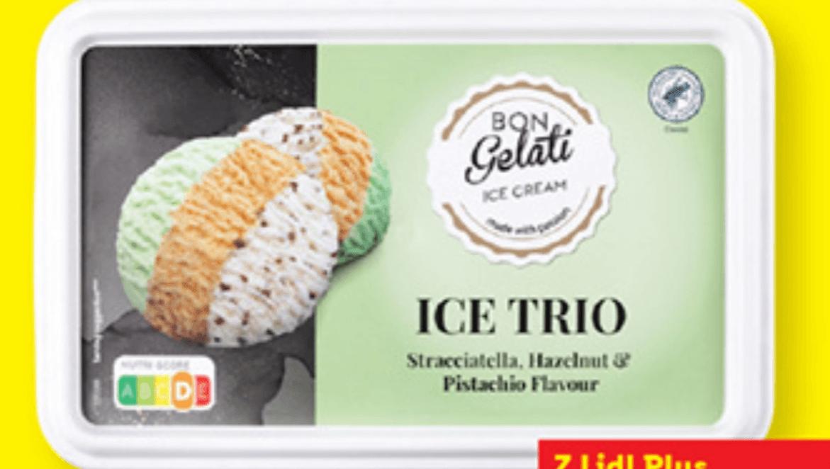 BON GELATI Sladoled Trio 2.5 l - Akcija v trgovini Lidl