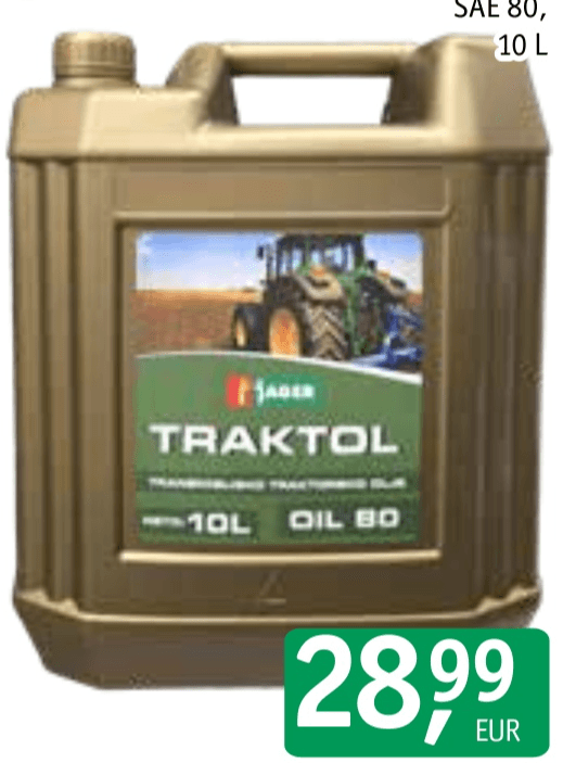 Transmisijsko olje Jager Traktol SAE 80 10 L - Akcija v trgovini Jager
