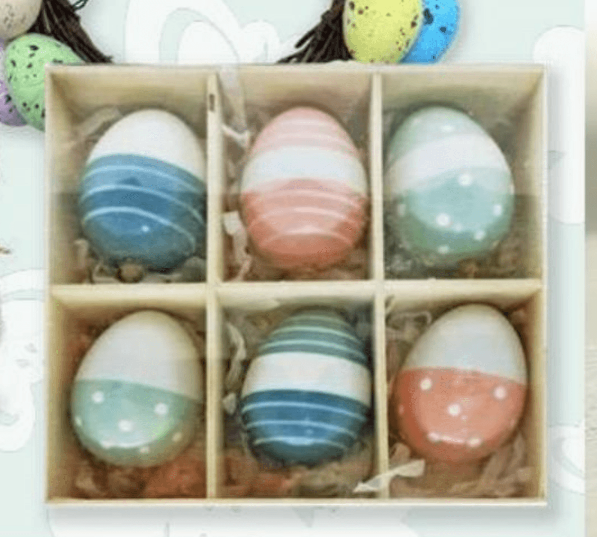 Velikonočna dekoracija: košarica iz filca, venček ali komplet 6 pirhov - Akcija v trgovini Eurospin