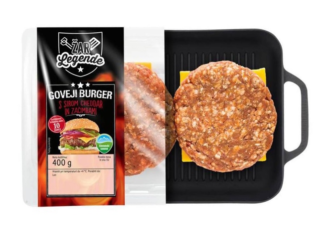 Žar Legende Svež goveji burger 400 g