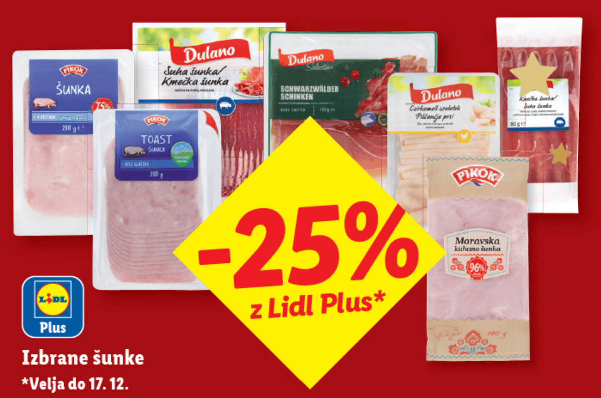 Izbrane šunke - Akcija v trgovini Lidl