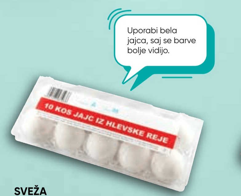 SVEŽA BELA JAJCA 10/1 - Akcija v trgovini Tuš