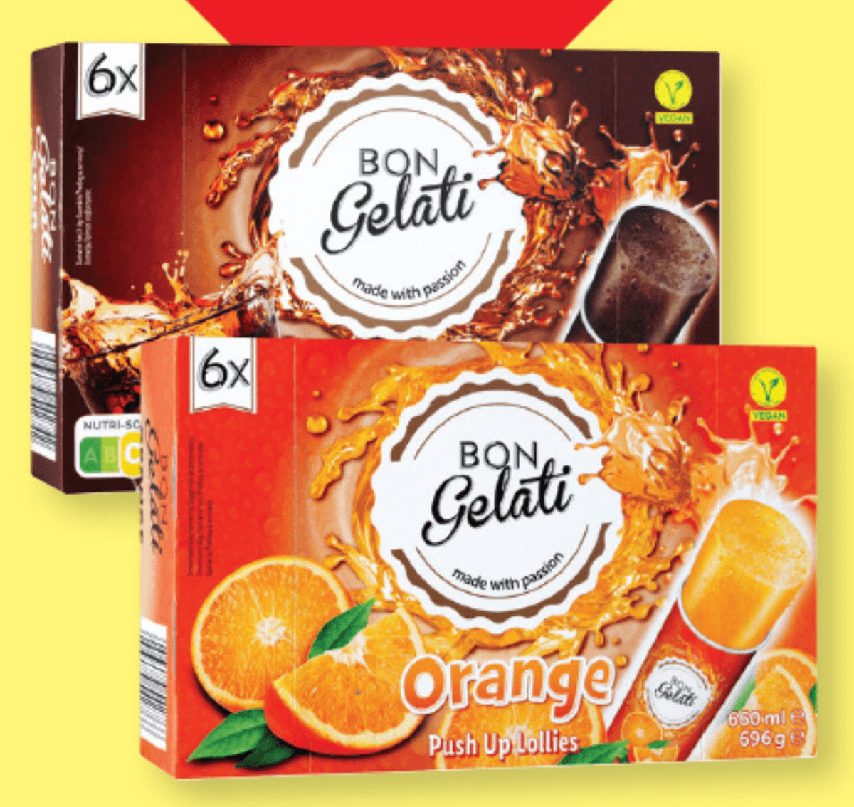 Bon Gelati Vodni sladoled 6 x 110 ml - Akcija v trgovini Lidl