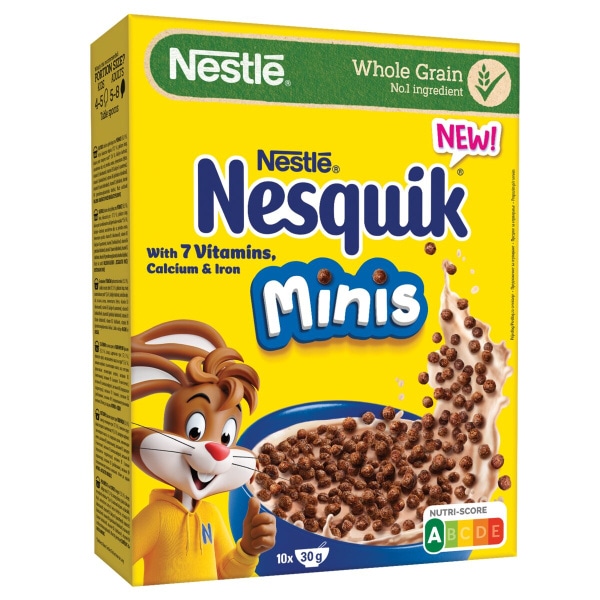 ŽITARICE NESTLÉ Nesquik Nesquik Minis, 300 g, Nesquik, 375 g - Akcija v trgovini Spar