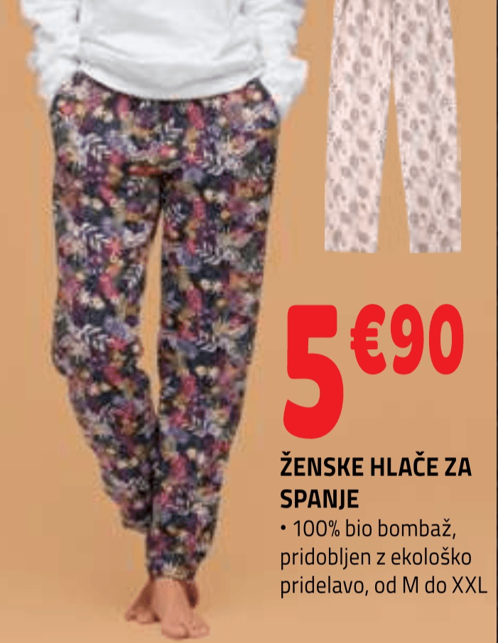 Ženske hlače za spanje - Akcija v trgovini E.Leclerc