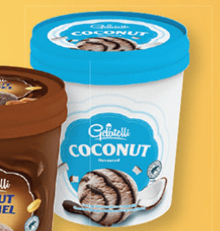 Gelatelli Sladoled v lončku s koščki Coconut 460 ml - Akcija v trgovini Lidl