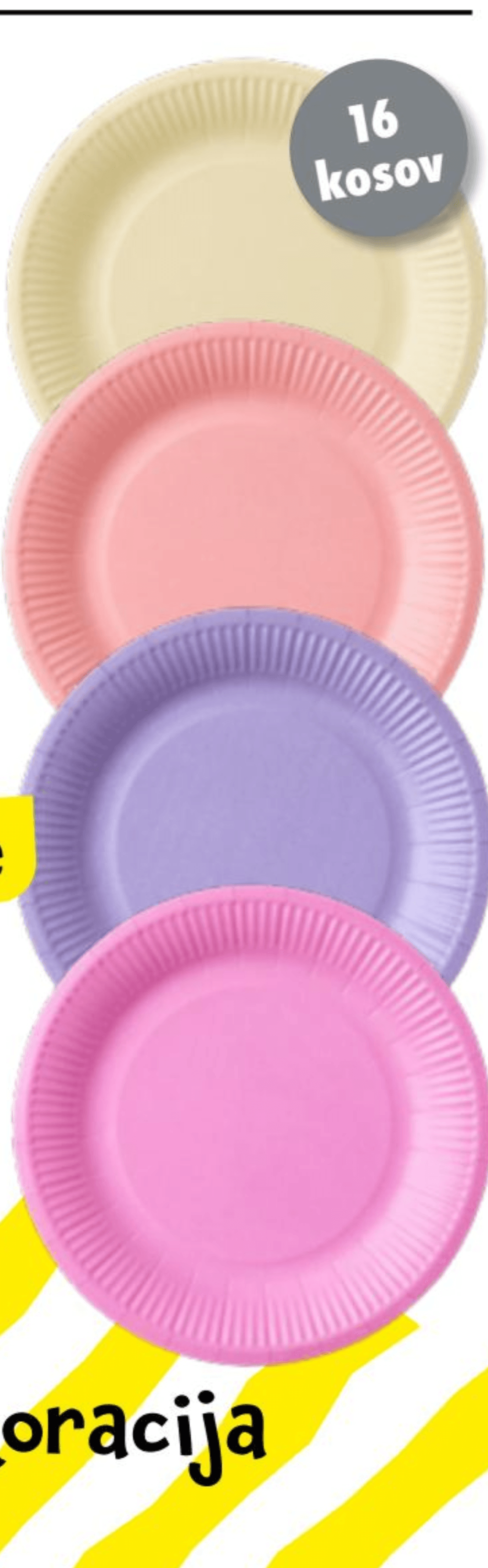 Papirnati krožnik 16 kosov - Akcija v trgovini Tedi