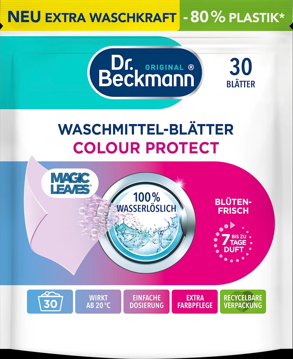 Dr. Beckmann Color Protect detergent za perilo v lističih 30 kosov - Akcija v trgovini Dm