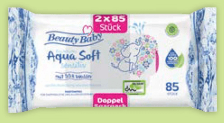 Beauty Baby Aqua Soft otroški vlažni robčki 2 x 85 kosov - Akcija v trgovini Mueller