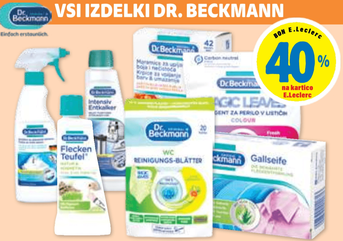 Vsi izdelki Dr. Beckmann - Akcija v trgovini E.Leclerc
