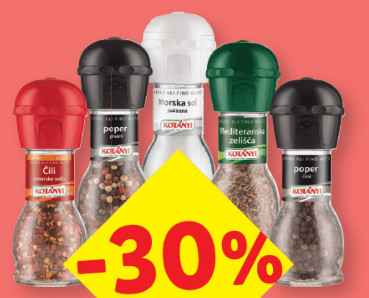KOTANYI Izbrane začimbe v mlinčku - Akcija v trgovini Lidl