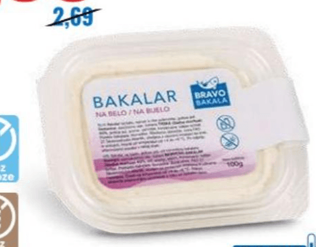 Bakalar na belo 100 g Bravo Italia Akcija v trgovini Eurospin