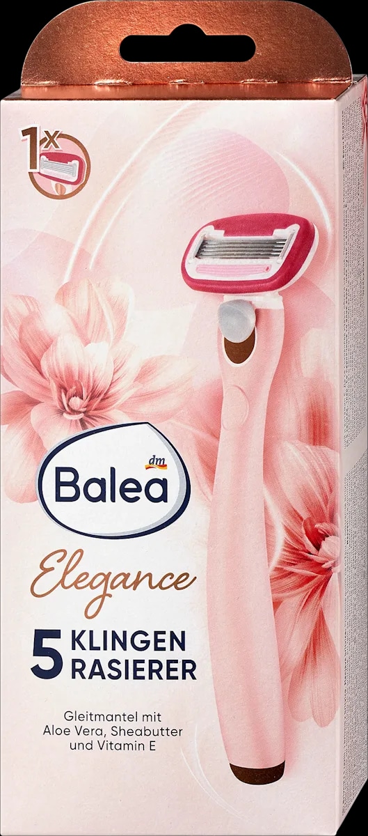 Balea Elegance damski sistemski brivnik s 5 rezili - Akcija v trgovini Dm