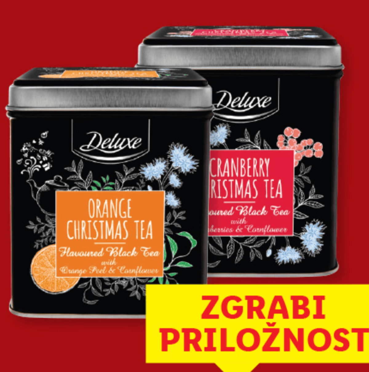 Deluxe Praznični črni čaj 90/100 g - Akcija v trgovini Lidl